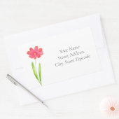 Étiquettes de fleurs rouges, roses (Enveloppe)