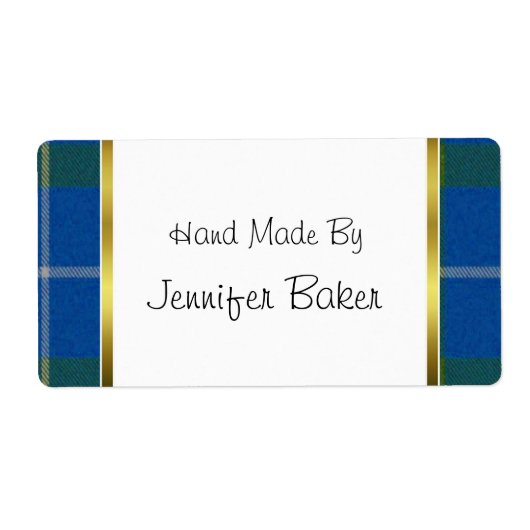 Étiquettes de forfaits Blue Plaid (Devant)