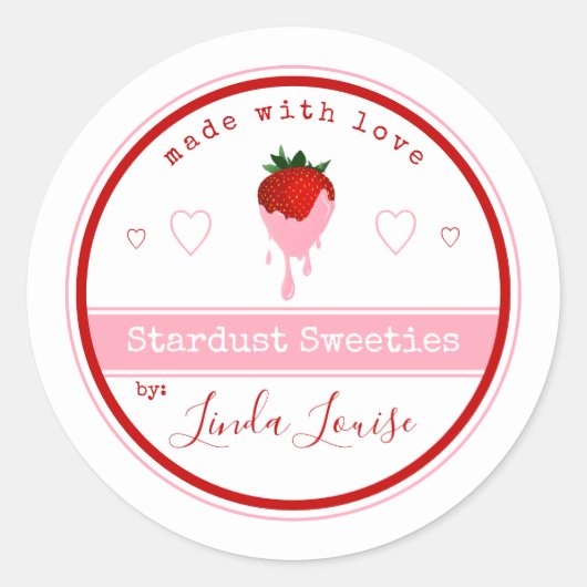 étiquettes de fraise au chocolat (Devant)