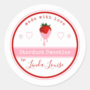 étiquettes de fraise au chocolat