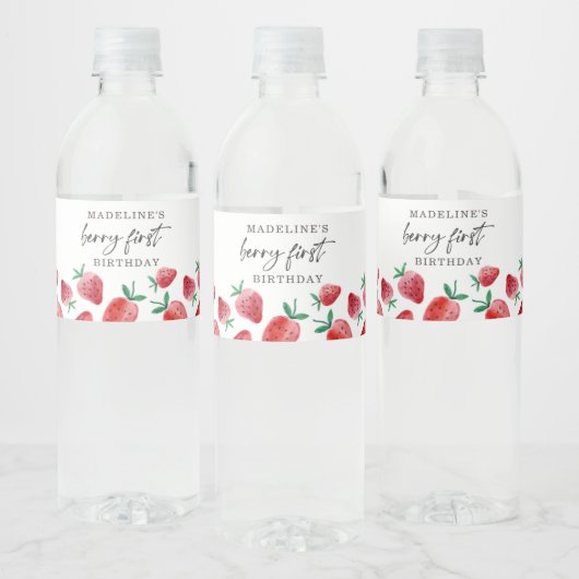 Étiquettes de fraises 1er Berry Premier marché d'a (Bouteilles)