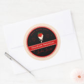 étiquettes de fraises recouvertes de chocolat blan (Enveloppe)