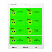 Étiquettes de fruits de pomme (Feuille entière)