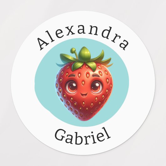 Étiquettes de fruits mignons (Design 2)