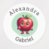 Étiquettes de fruits mignons (Design 1)