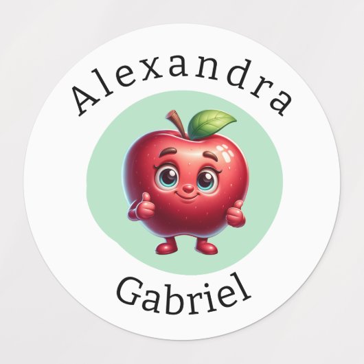 Étiquettes de fruits mignons (Design 1)