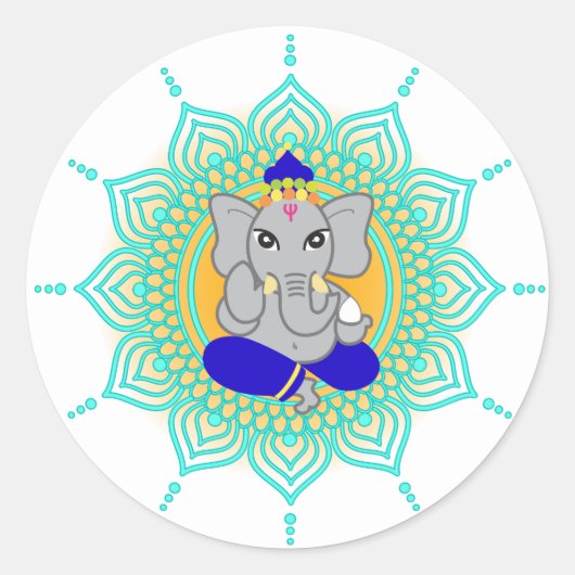 Étiquettes de Ganesha Bleu (Devant)