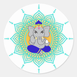 Étiquettes de Ganesha Bleu