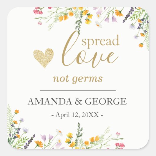 Étiquettes de gel désinfectant pour mariage printa (Devant)