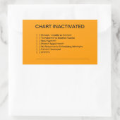 Étiquettes de graphique Médicale inactivés (orange (Sac)