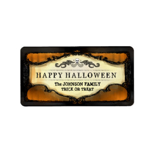 Étiquettes de Halloween - oranges et Halloween