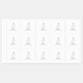 étiquettes de "Happy Tears" pour Tissus Mariages,  (Feuille)