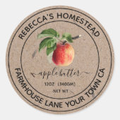 Étiquettes de jar de conserve en papier kraft Butt (Devant)