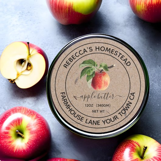 Étiquettes de jar de conserve en papier kraft Butt