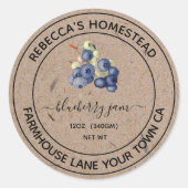 Étiquettes de jar de conserve en papier kraft pour (Devant)