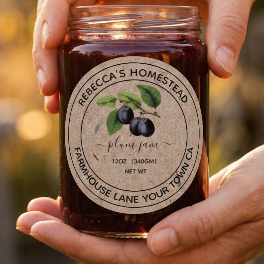 Étiquettes de jar de conserve en papier kraft pour