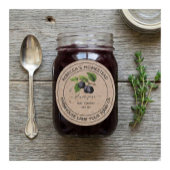 Étiquettes de jar de conserve en papier kraft pour