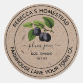 Étiquettes de jar de conserve en papier kraft pour (Devant)