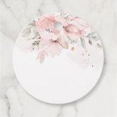 Étiquettes de jus de bar à Mimosa rose floral (Devant)