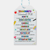 Étiquettes de kit de survie pour enseignants pour (Devant)