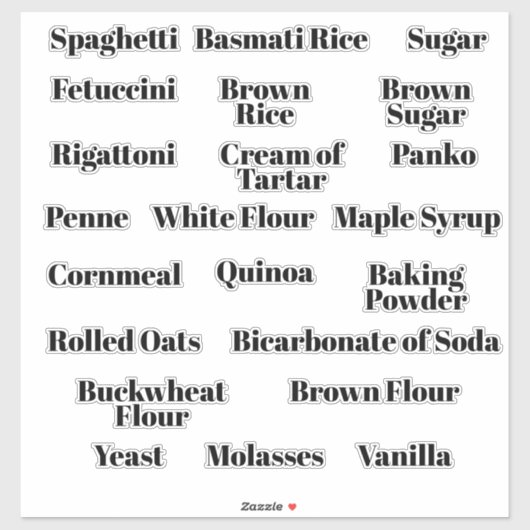 Étiquettes de la boîte de rangement (Feuille)