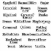 Étiquettes de la boîte de rangement (Devant)