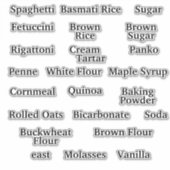 Étiquettes de la boîte de rangement (Devant)