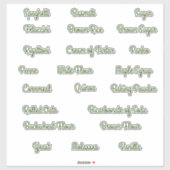 Étiquettes de la boîte de rangement (Feuille)