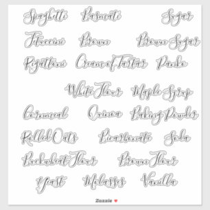 Étiquettes de la boîte de rangement