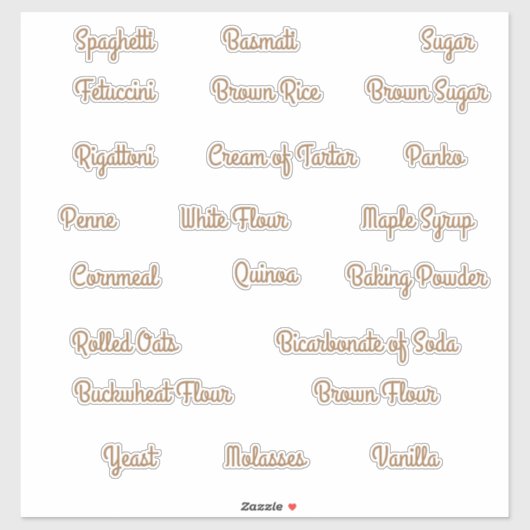 Étiquettes de la boîte de rangement (Feuille)