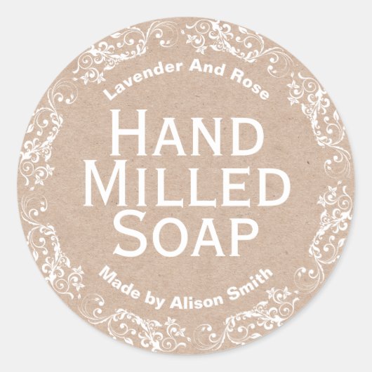 Étiquettes De La Bougie De Savon À La Dentelle Kra (Devant)
