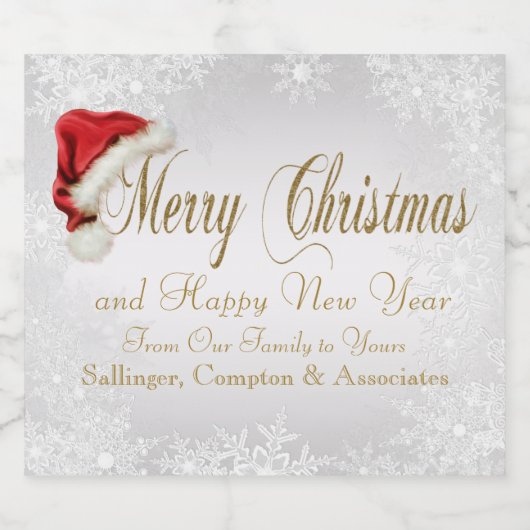 Étiquettes de la bouteille de bière de Noël (Étiquettes simples)