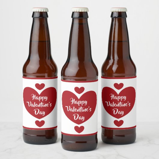 Étiquettes de la bouteille de bière Valentine's Da (Bouteilles)