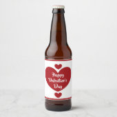 Étiquettes de la bouteille de bière Valentine's Da (Devant)