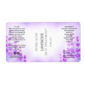 Étiquettes  de la bouteille de lavande (Devant)