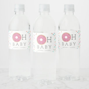 Étiquettes de la bouteille d'eau Baby shower de Do