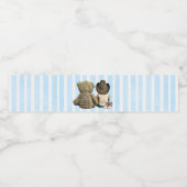 Étiquettes de la bouteille d'eau Cowboy et Teddy B (Étiquettes simples)