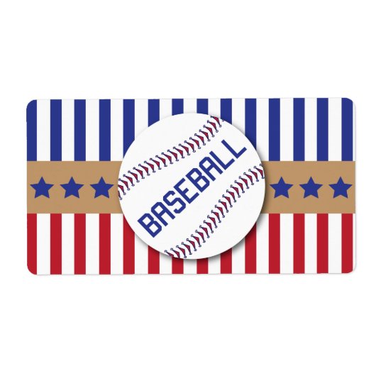 Étiquettes de la bouteille d'eau de baseball (Devant)