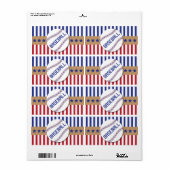 Étiquettes de la bouteille d'eau de baseball (Feuille entière)