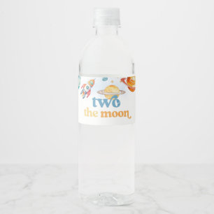 Étiquettes de la bouteille d'eau de la lune