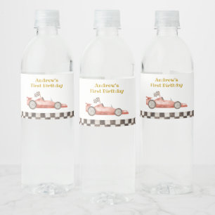 Étiquettes de la bouteille d'eau de voiture de co