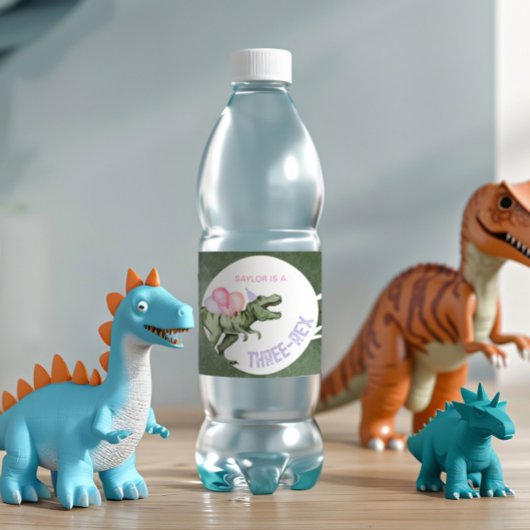 Étiquettes de la bouteille d'eau Dinosaur pour fil