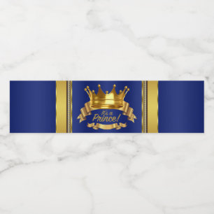 Étiquettes de la bouteille d'eau Prince Baby showe