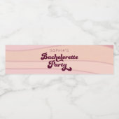 Étiquettes de la bouteille d'eau Retro Bachelorett (Étiquettes simples)