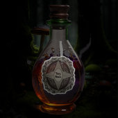 Étiquettes de la bouteille d'os pothécaire