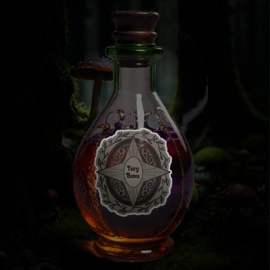 Étiquettes de la bouteille d'os pothécaire