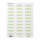 Étiquettes de la bouteille Oliver Baby (Feuille entière)