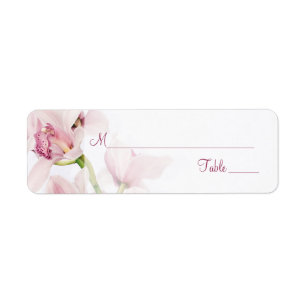 Étiquettes de la carte Place Mariage de l'orchidée