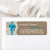 Étiquettes de la collection de Mariages Rustic Blu (En situation)