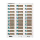 Étiquettes de la collection de Mariages Rustic Blu (Feuille entière)